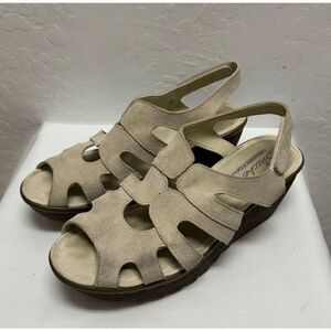 Skechers Parallel Stylin' Light Cream Women's Wedge Sandals Size 9‎